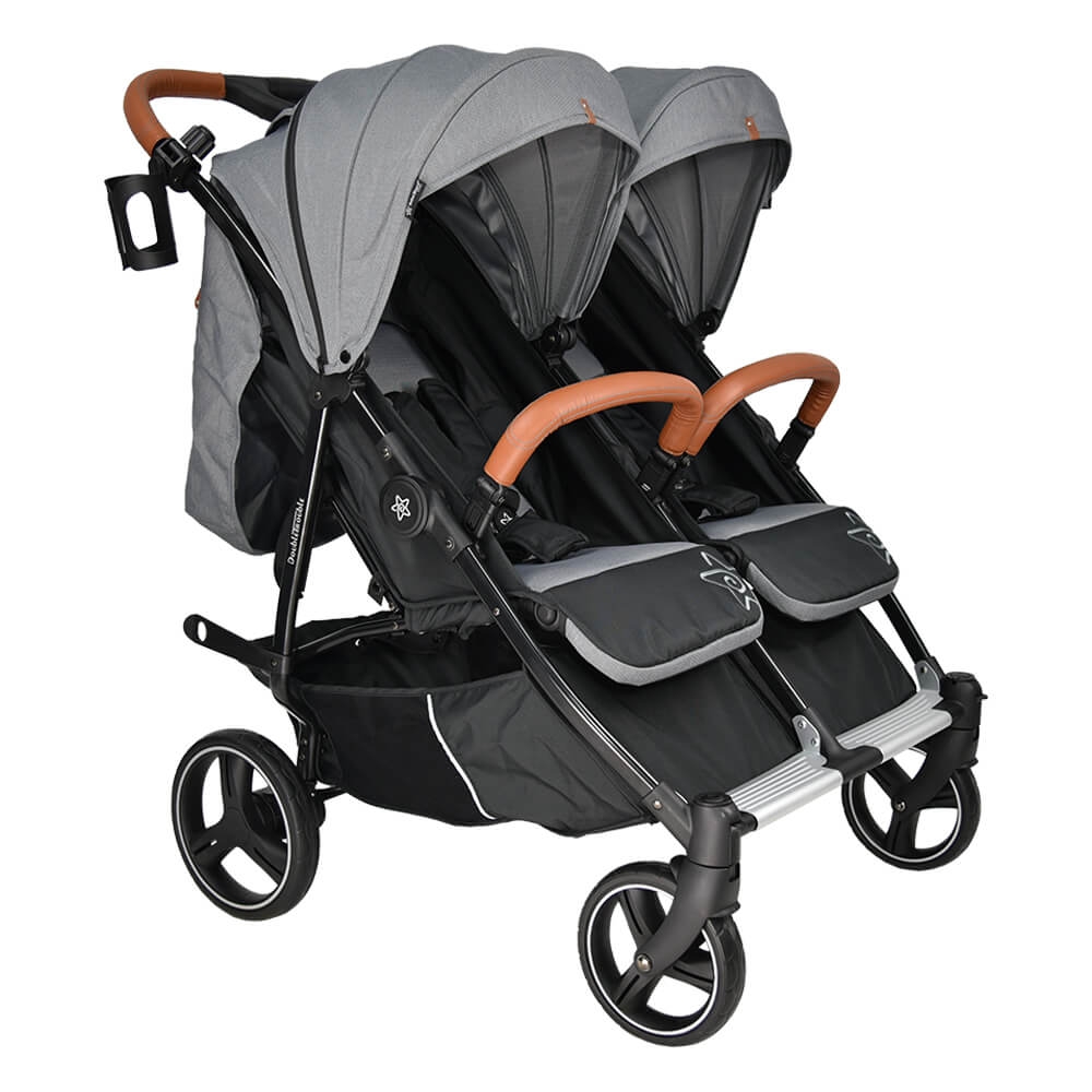 Bebe Stars ΚΑΡΟΤΣΙ ΔΙΔΥΜΩΝ DOUBLE TROUBLE GREY